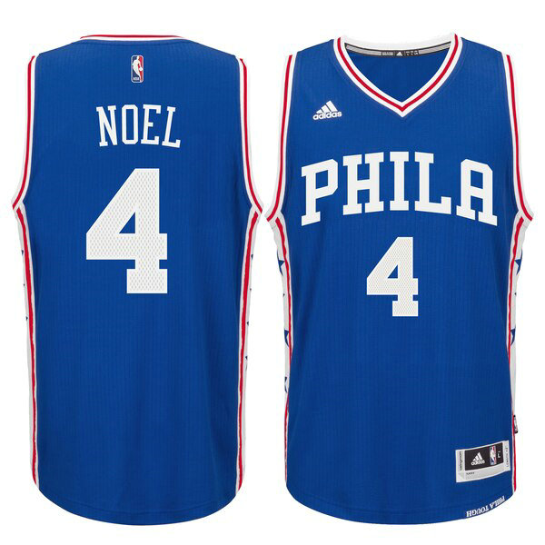 Camiseta Nerlens Noel 4 Philadelphia 76ers Swingman Azul Nino